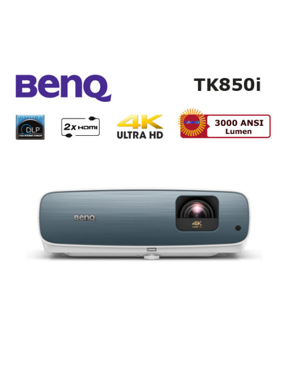 BenQ TK850i 3000 ANS 3840X2160 4K HDR-PRO Wi-Fi Fi (kablosuz) Android TV Smart Eğlence Projektör